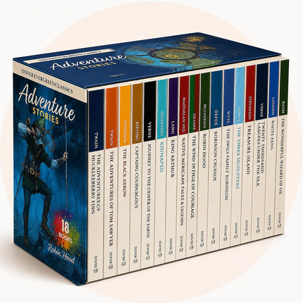Dover Evergreen Classics Adventure Stories: 18-Book Box Set