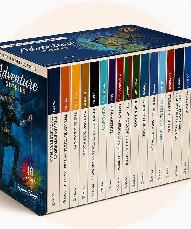 Dover Evergreen Classics Adventure Stories: 18-Book Box Set