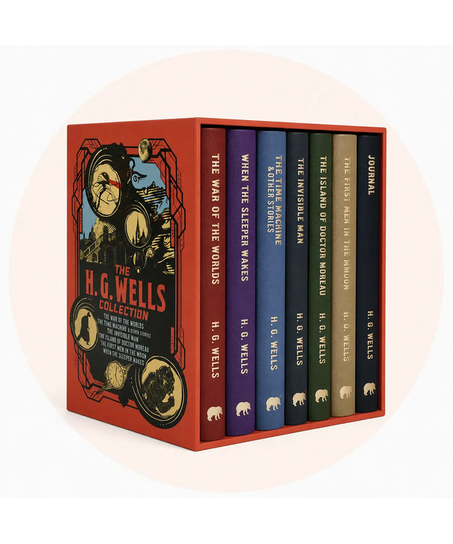 H.G.Wells Collection 6 Book Box Set Plus Journal