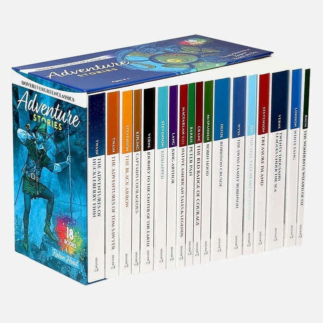 Dover Evergreen Classics Adventure Stories: 18-Book Box Set