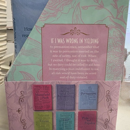 Jane Austen 6 Book Faux Leather Bound Set with Decorative Pages