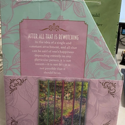 Jane Austen 6 Book Faux Leather Bound Set with Decorative Pages